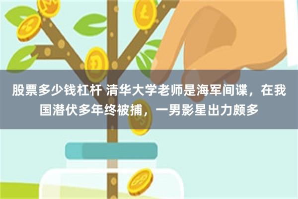 股票多少钱杠杆 清华大学老师是海军间谍，在我国潜伏多年终被捕，一男影星出力颇多