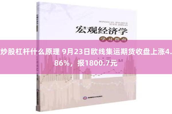 炒股杠杆什么原理 9月23日欧线集运期货收盘上涨4.86%，报1800.7元