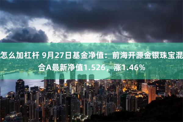 怎么加杠杆 9月27日基金净值：前海开源金银珠宝混合A最新净值1.526，涨1.46%