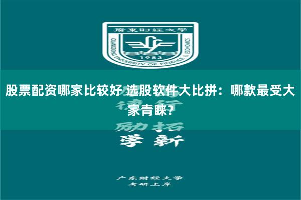 股票配资哪家比较好 选股软件大比拼：哪款最受大家青睐？